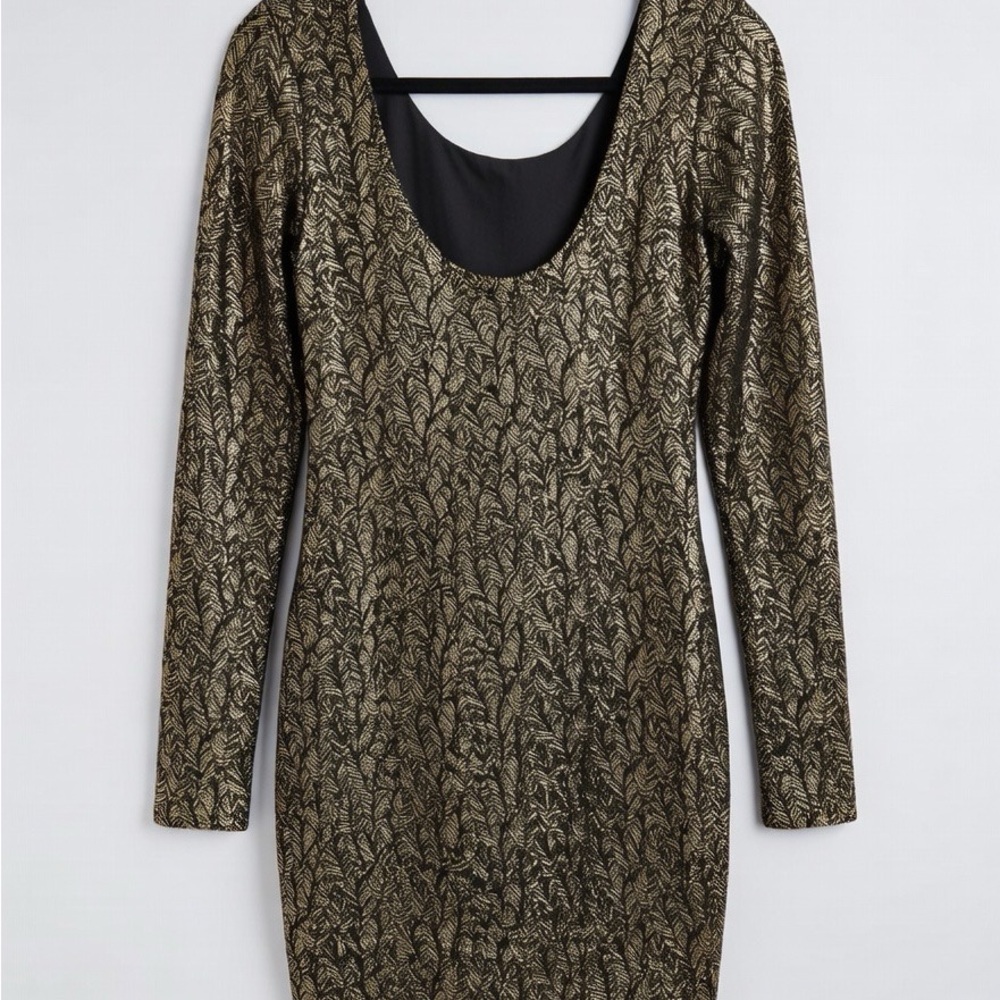 Elegant Black and Gold Women's Dress